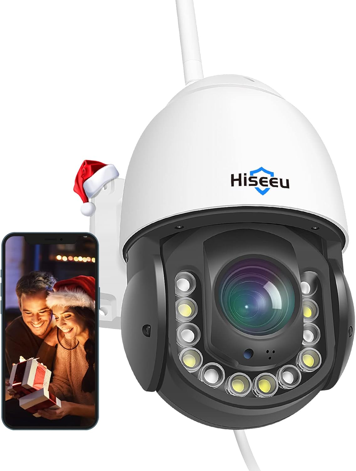 Pan/Tilt/Zoom Security Camera with Floodlights Night Vision G512
