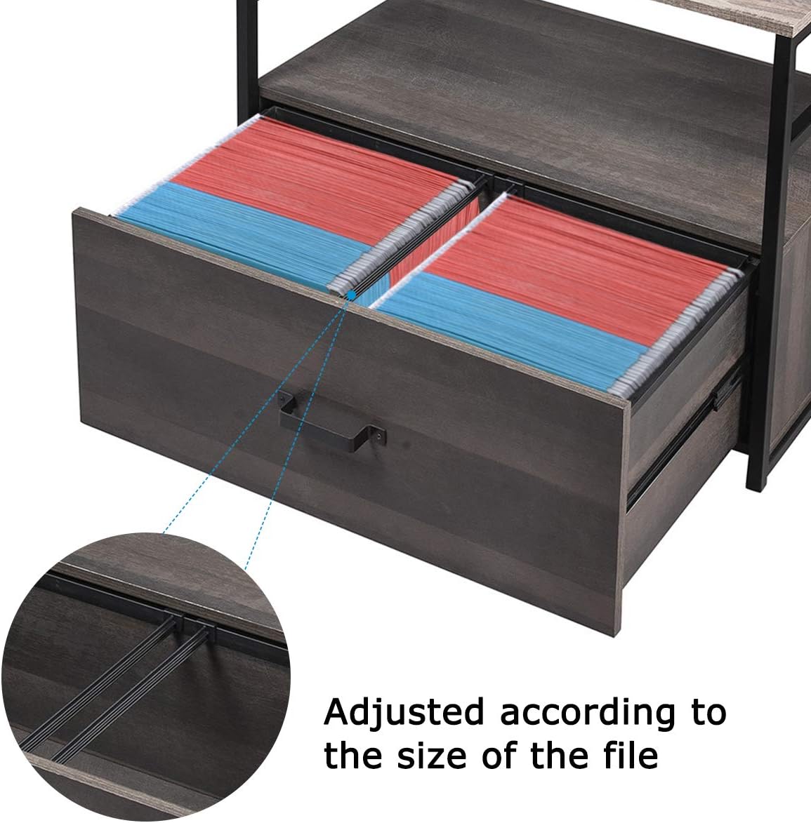 Lateral File Cabinet with Shelf and Drawer G166813