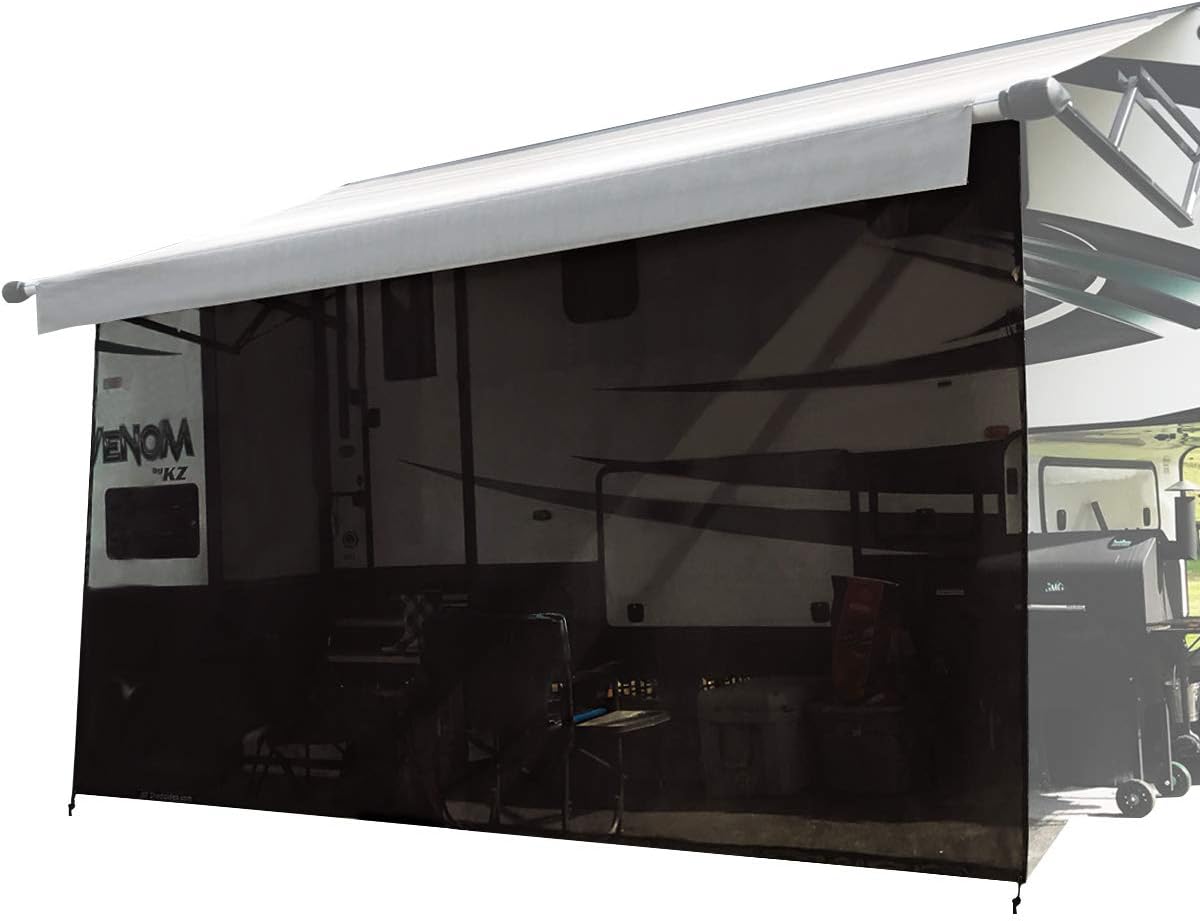 Black Mesh Sunshade for Awning P829