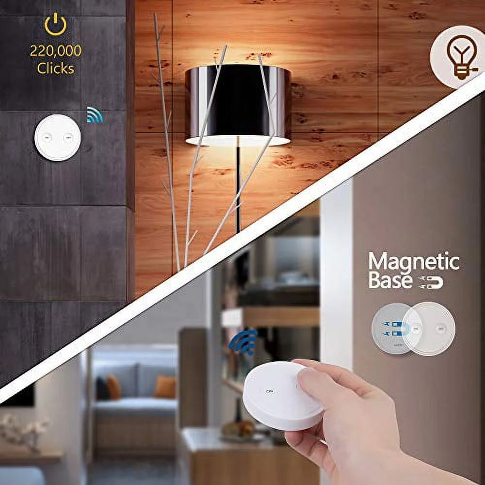 Remote Control Outlet Plug Adapter with Remote, 656ft Range, 10A/1100W, White O4806