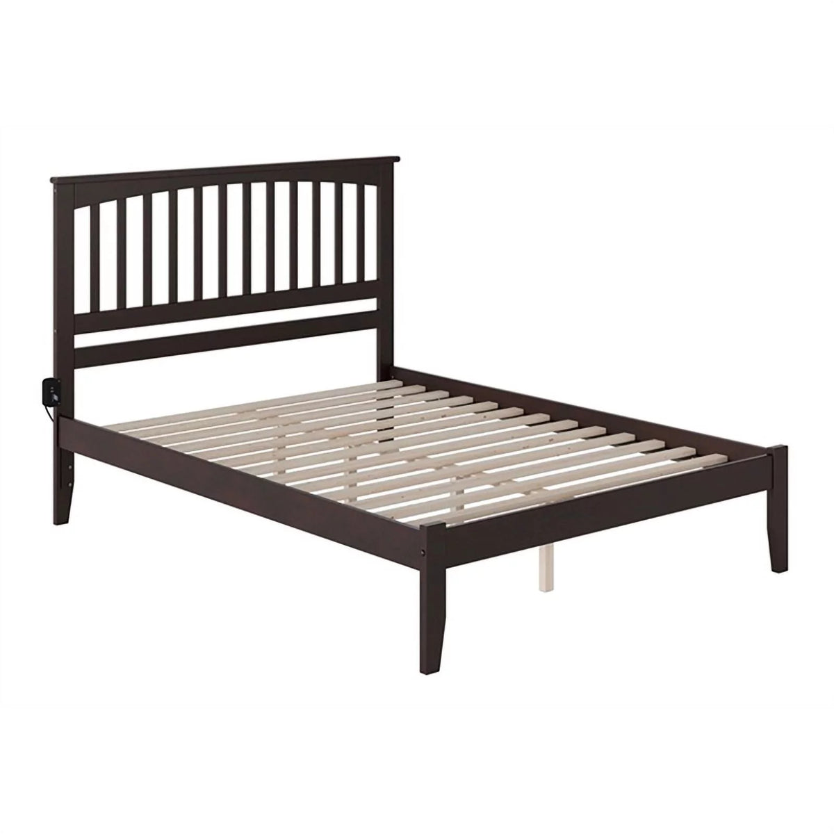 Queen Spindle Platform Bed in Espresso I753
