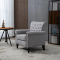 Light Grey Linen Accent Chair with Wood Legs L227293