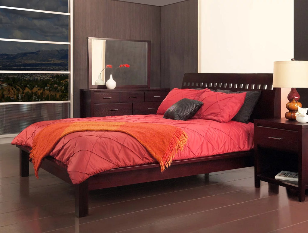 King Platform Bed in Espresso Mahogany M305