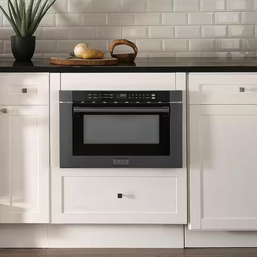 1000-Watt Built-In Microwave Drawer in Black Stainless Steel M507