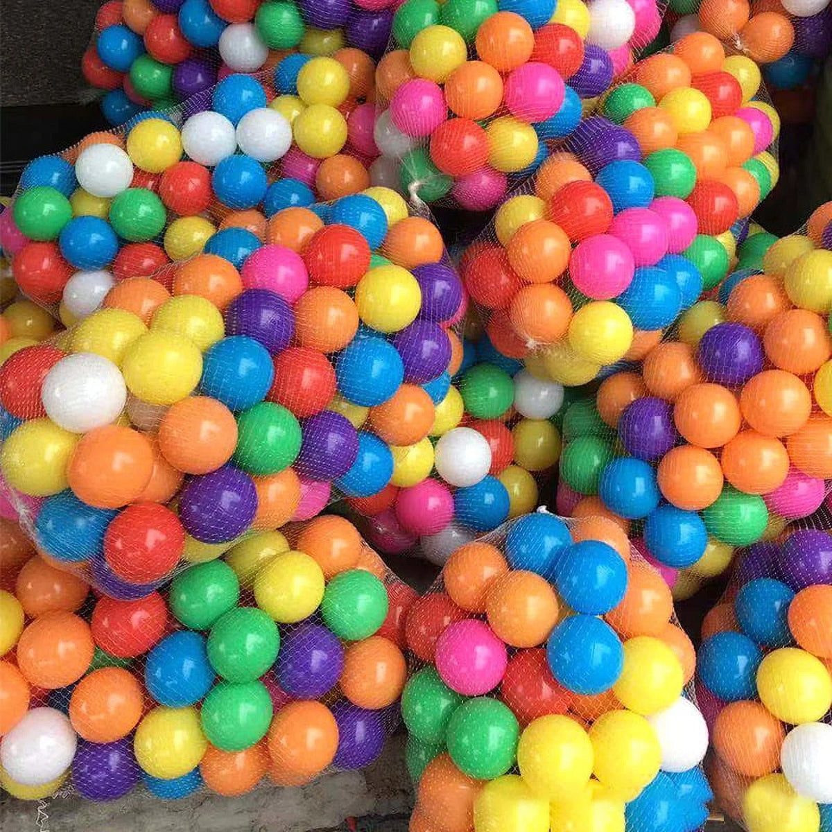50pcs Colorful Plastic Ball Pit Balls Crush Proof Ocean Ball P6110
