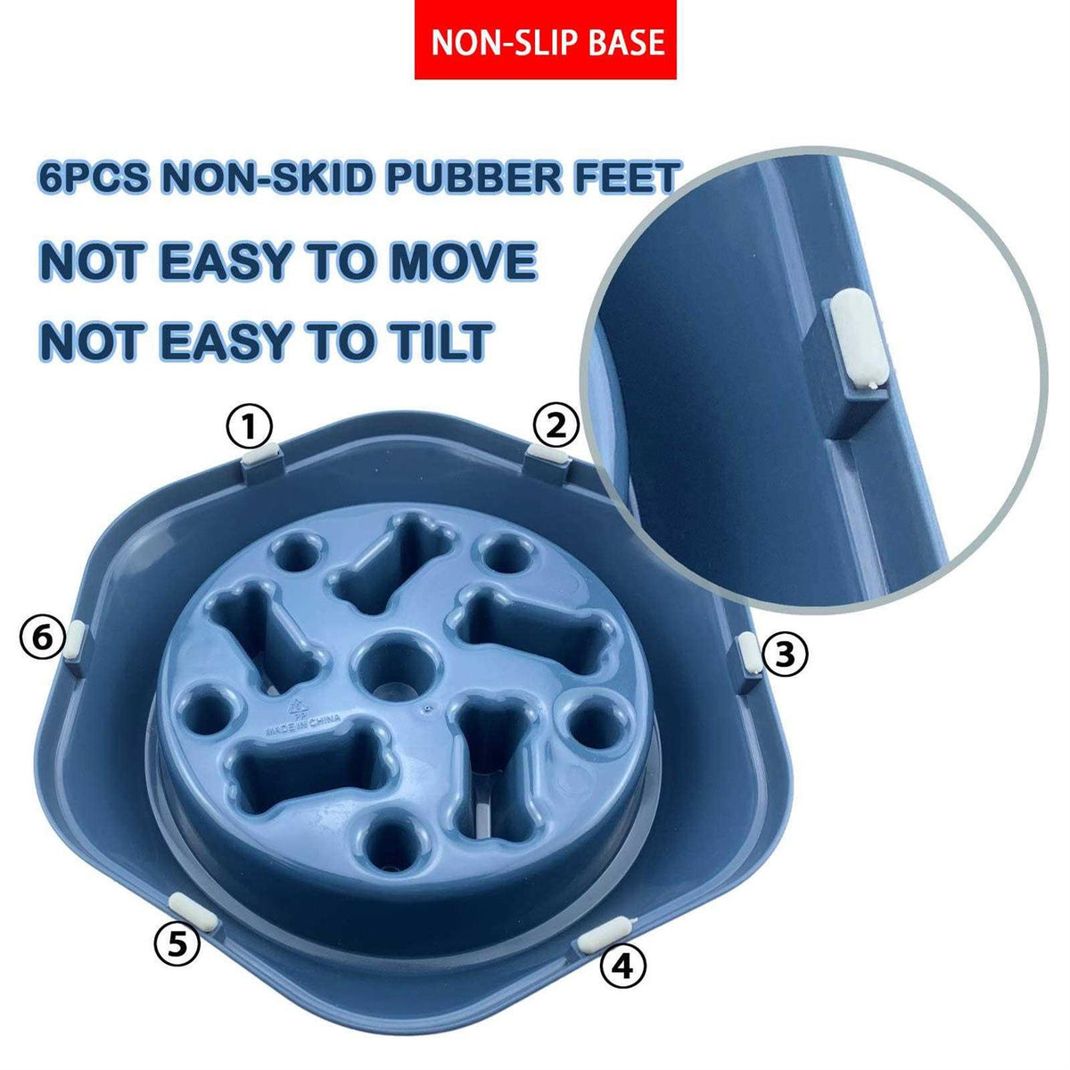 Slow Feeder Non Slip Dog Bowl J489