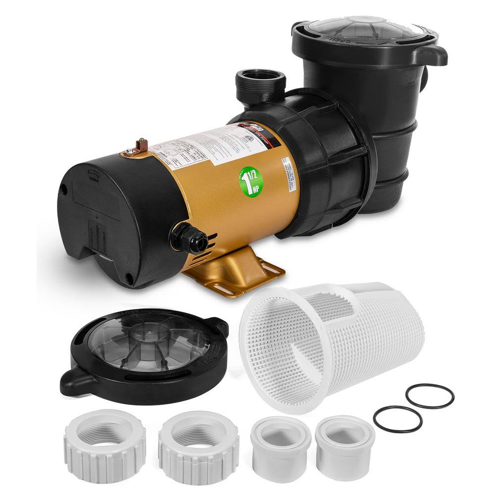 1.5 HP Dual Speed In/Above Ground Pool Pump with Large Strainer Basket V407539