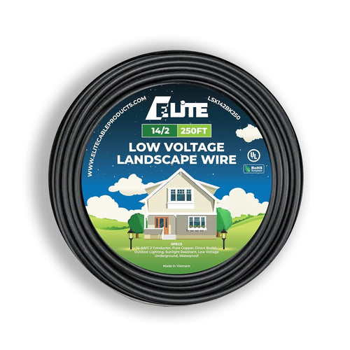 12AWG 2 Conductor Pure Copper 250ft Landscape Lighting Wire M827869