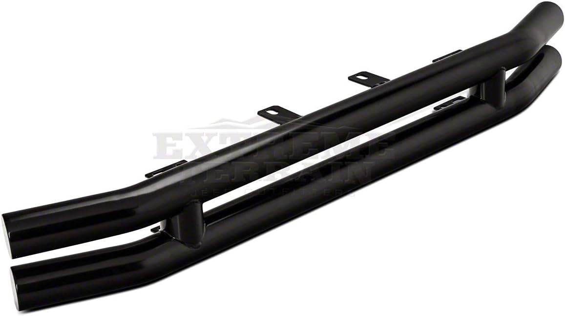 Gloss Black Double Tubular Front Bumper H207