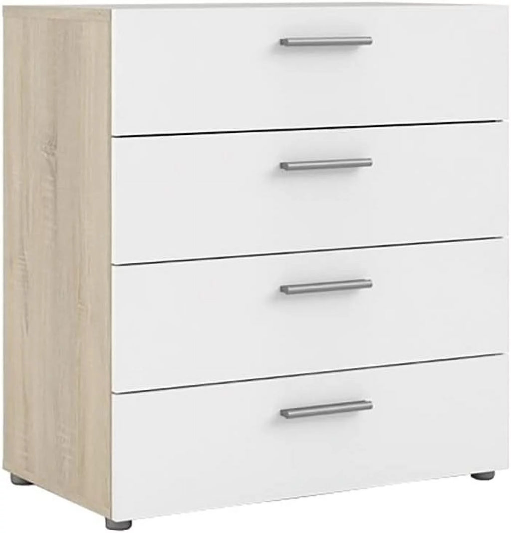 4 Drawer White High Gloss Dresser Z1897
