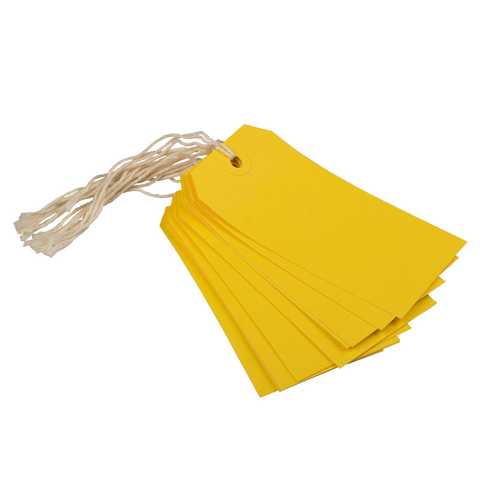 Yellow 1000/Carton Gift Tags with String P4901
