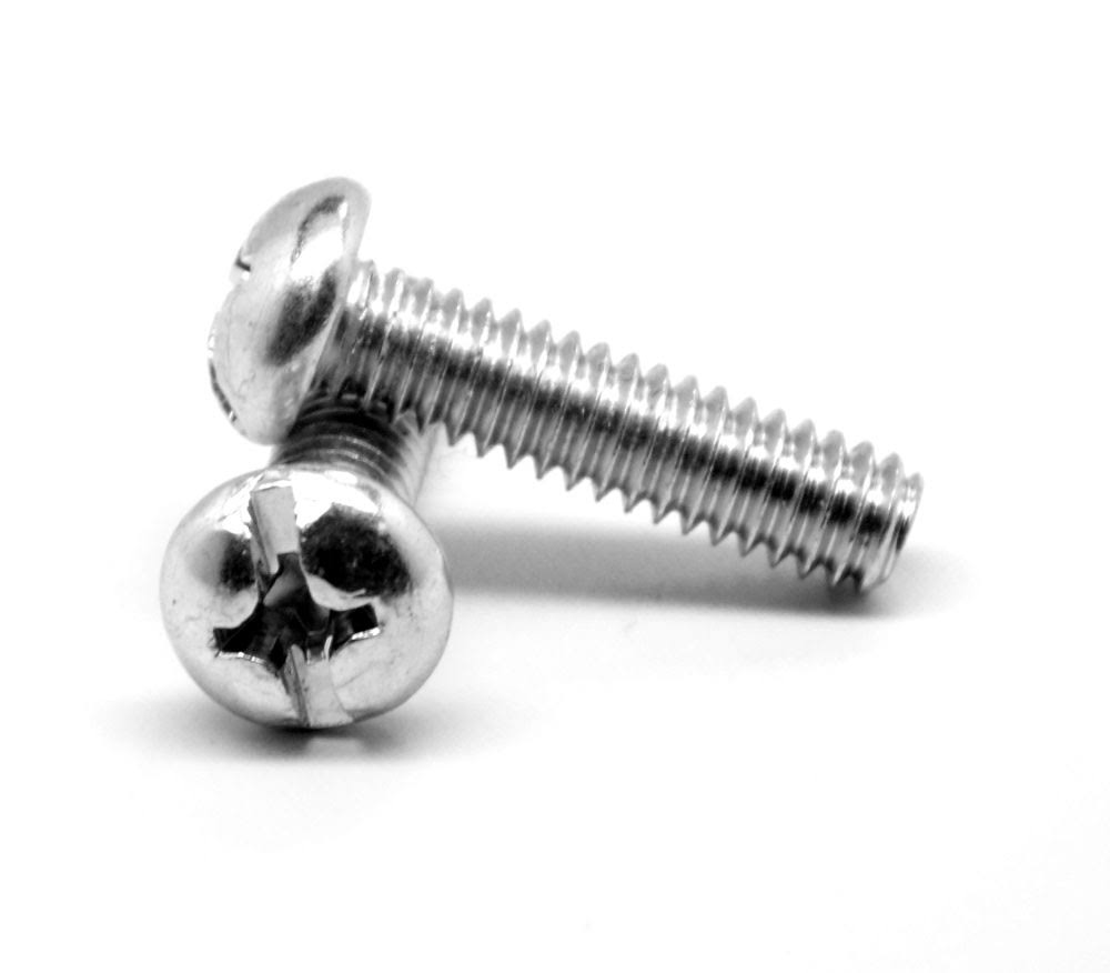 1/4-20 x 2 1/2 Coarse Thread Machine Screw Combo Pan Head Low Carbon Steel Zinc Plated N244057