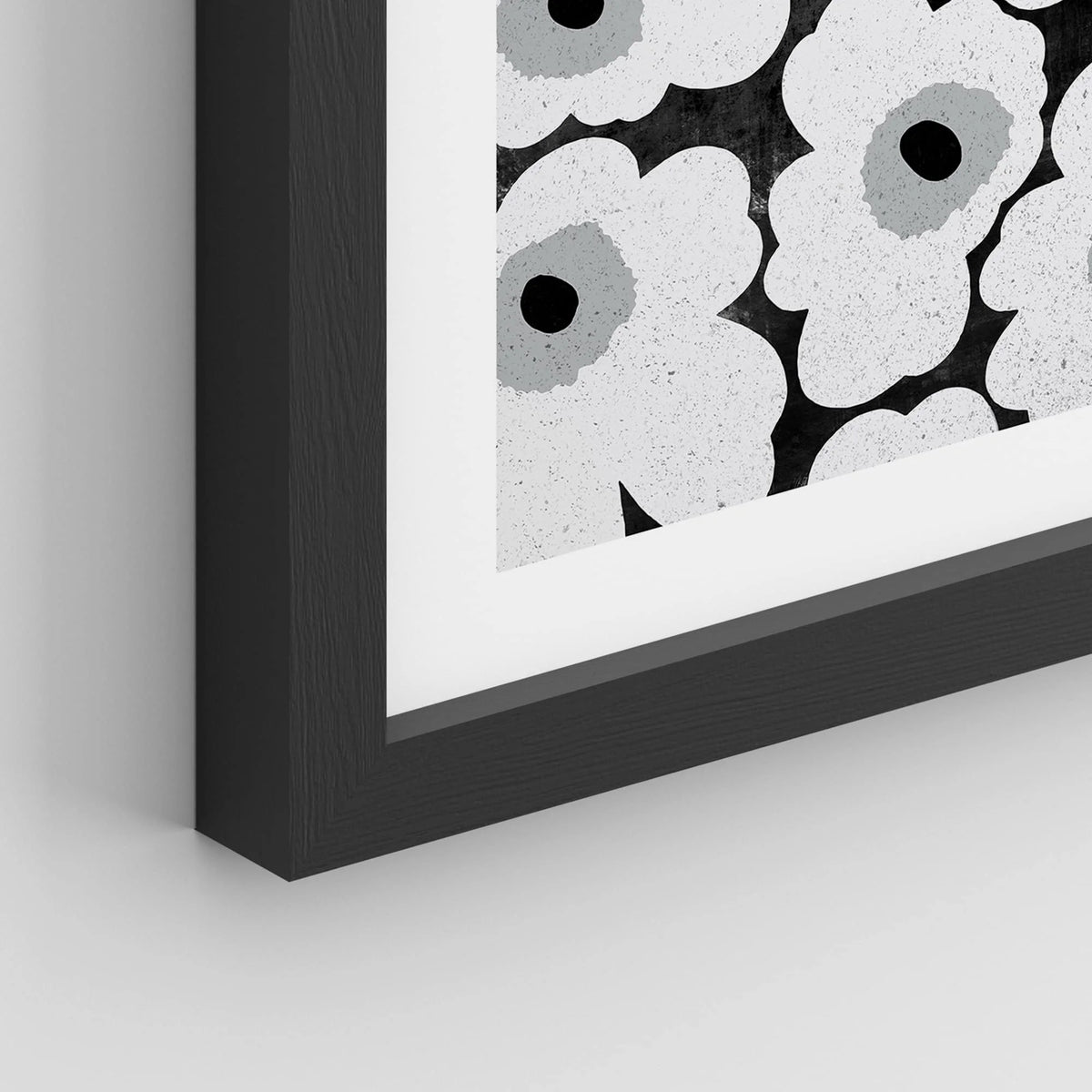 Black & White Floral Botanical Canvas Prints Set of 4 S960