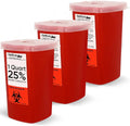 Sharps Container 1 Quart 3-Pack Flip-up Lid L5098