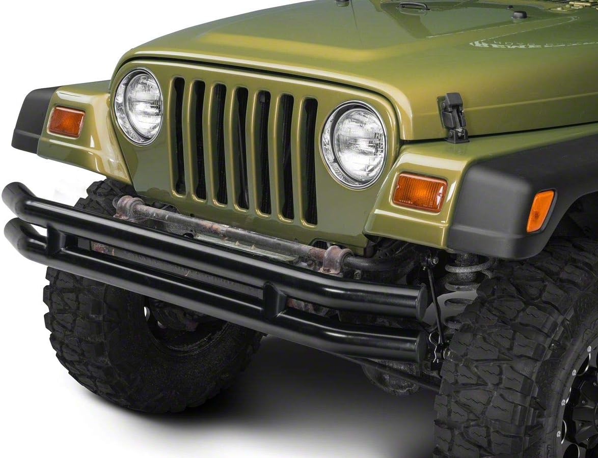 Gloss Black Double Tubular Front Bumper H207