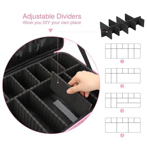 Large Capacity 3 Layers Makeup Case Cosmetic Organizer Brush Bag Barber Train Case I553