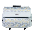 4 Wheels Sewing Machine Storage Case, White X3950