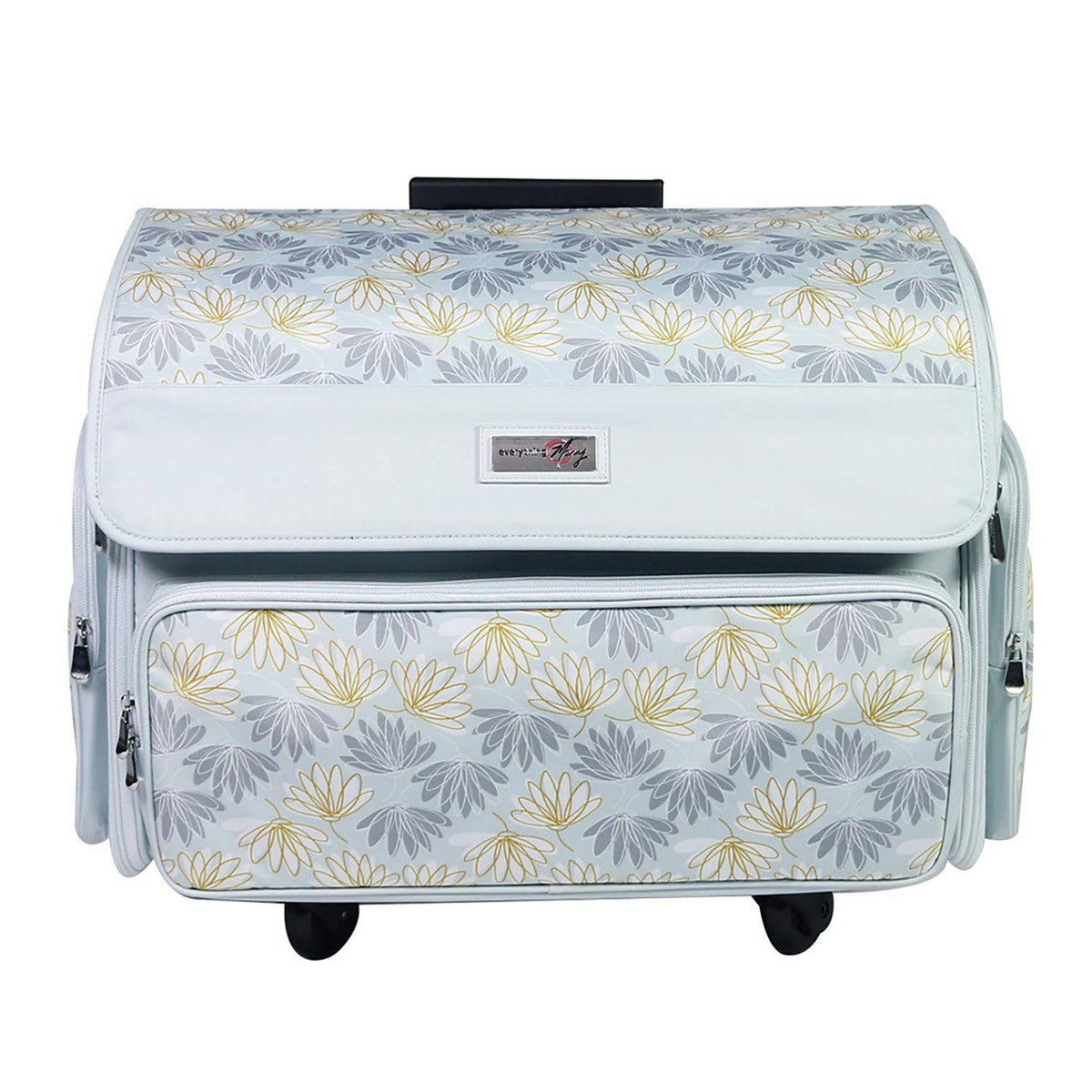 4 Wheels Sewing Machine Storage Case, White X3950