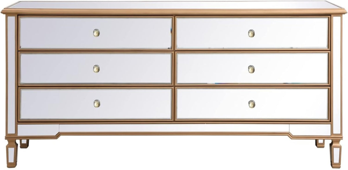 Antique Gold Mirrored Chest L8298