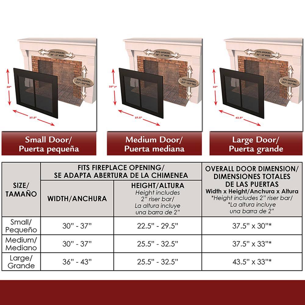 Large Fireplace Glass Doors B443452