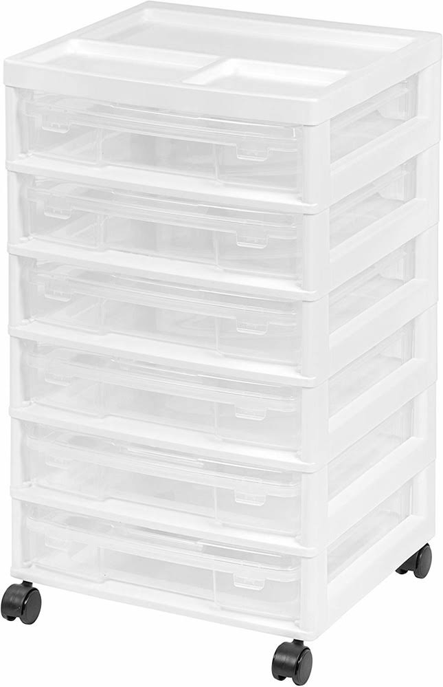 Black White Scrapbook Cart P692