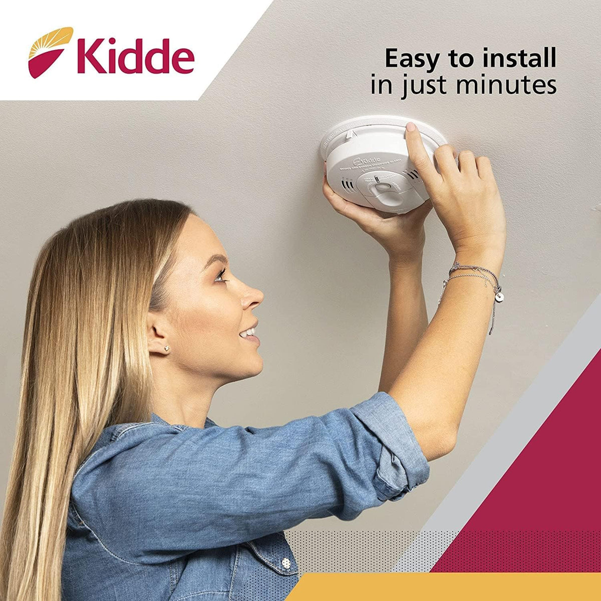 Hardwired Interconnect Smoke & Carbon Monoxide Detector with Battery Backup, Pack of 2 T4940