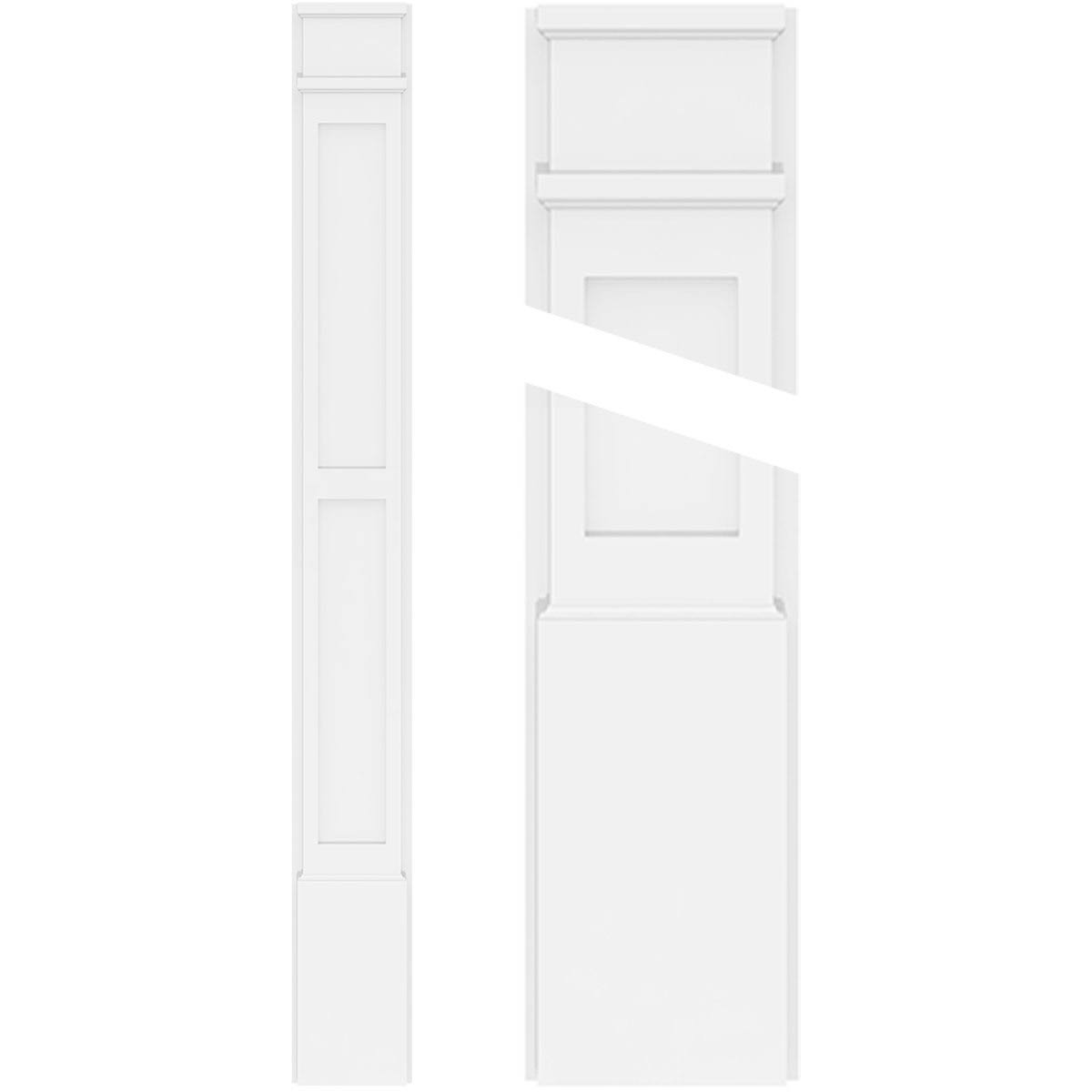 PVC Pilaster with Decorative Capital & Base (Pair) E5044