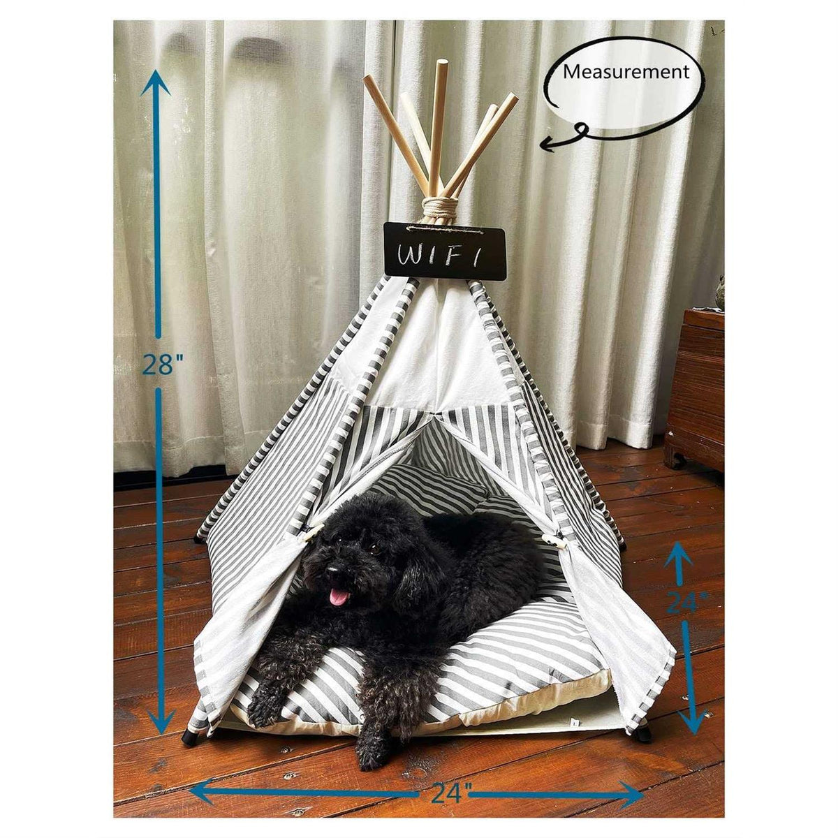 Pet Teepee Tent with Thick Cushion I985