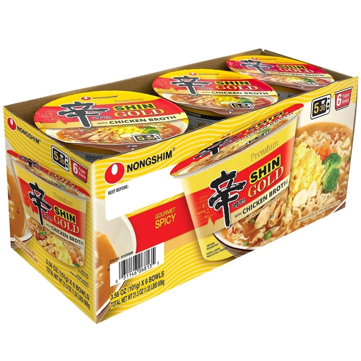 3.56 Ounce Pack of 6 Ramyun Noodle Soup with Chicken Broth I827