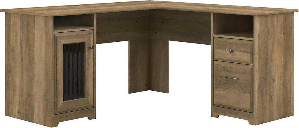 L Shape Desk, 60W, Ash Gray V737806