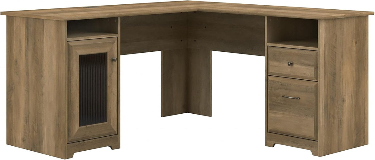 L Shape Desk, 60W, Ash Gray V737806