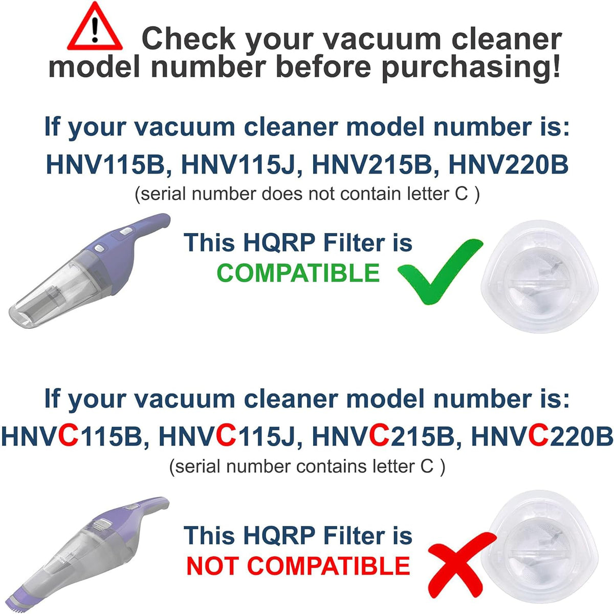 2-pack Filter for Lithium Hand Vac Y40509