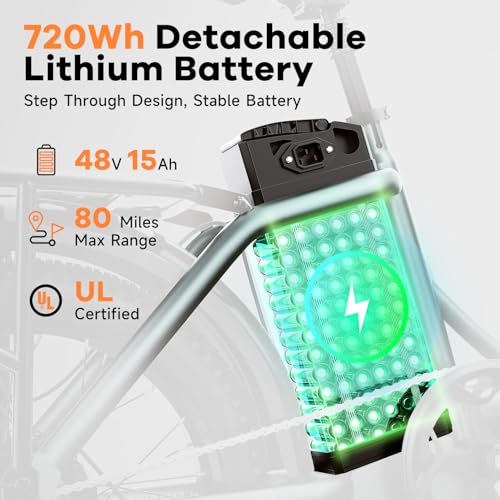 20" Folding Electric Bike with 48V20A Removable Lithium-Battery W1826