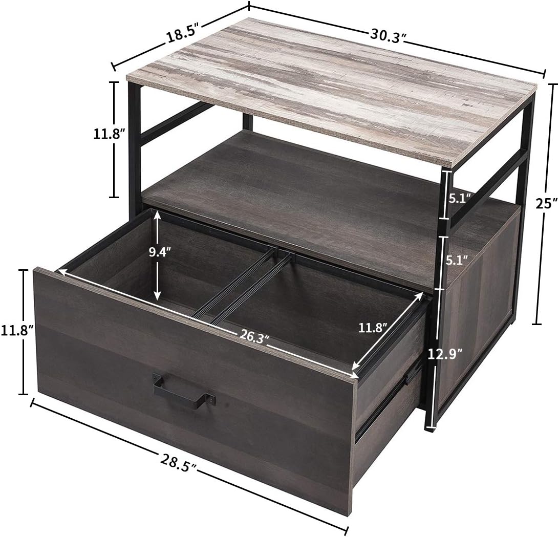 Lateral File Cabinet with Shelf and Drawer G166813
