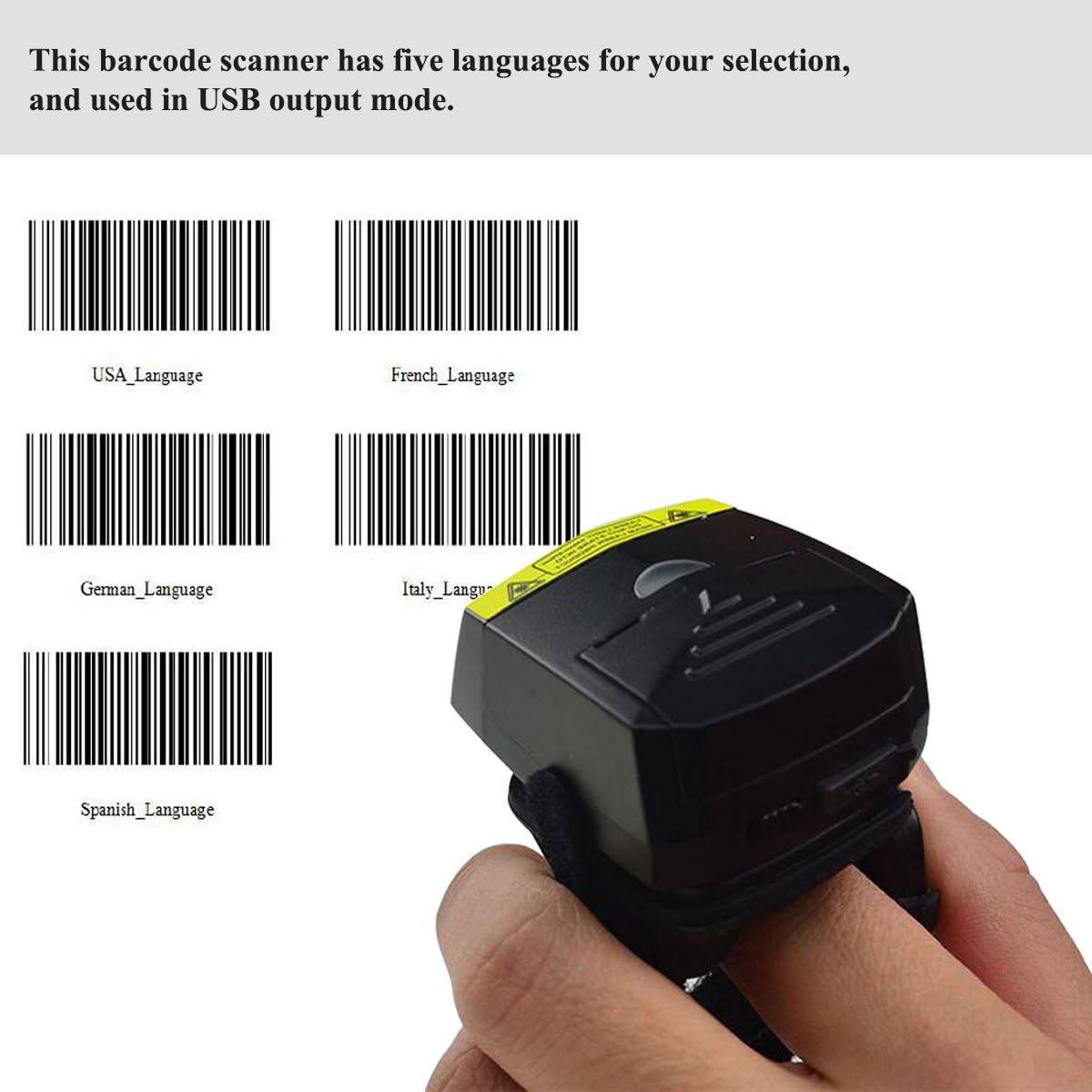 Wireless Finger Barcode Scanner I878