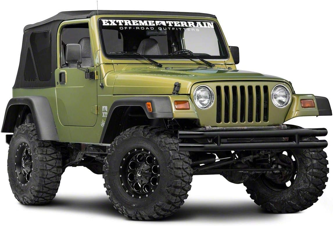 Gloss Black Double Tubular Front Bumper H207