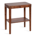 Walnut Brown Wood Side Table B8319
