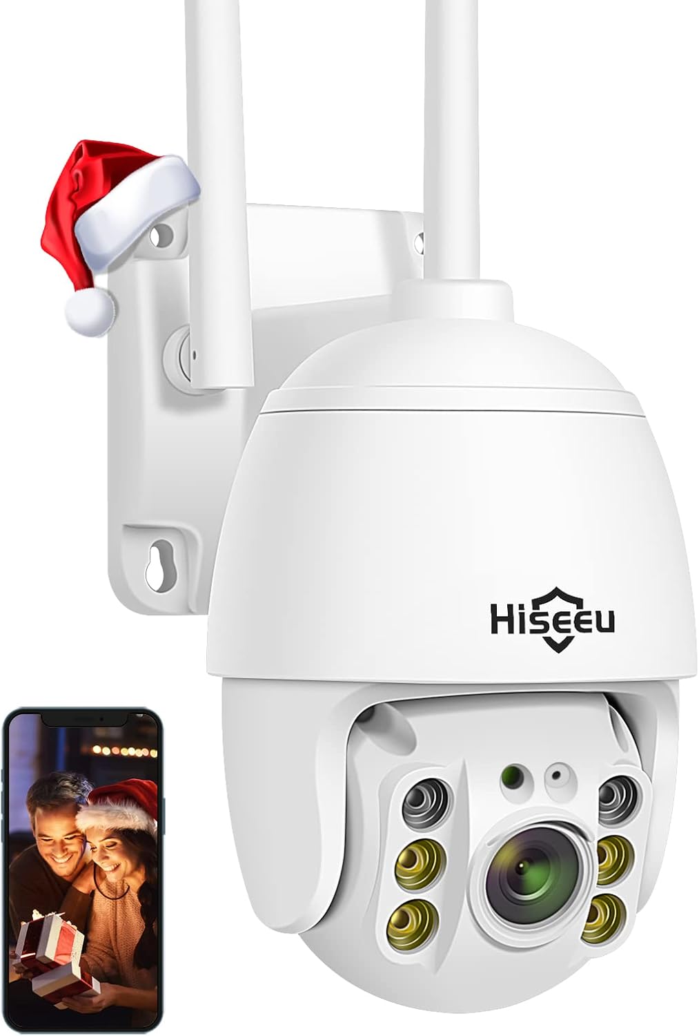 Pan/Tilt/Zoom Security Camera with Floodlights Night Vision G512