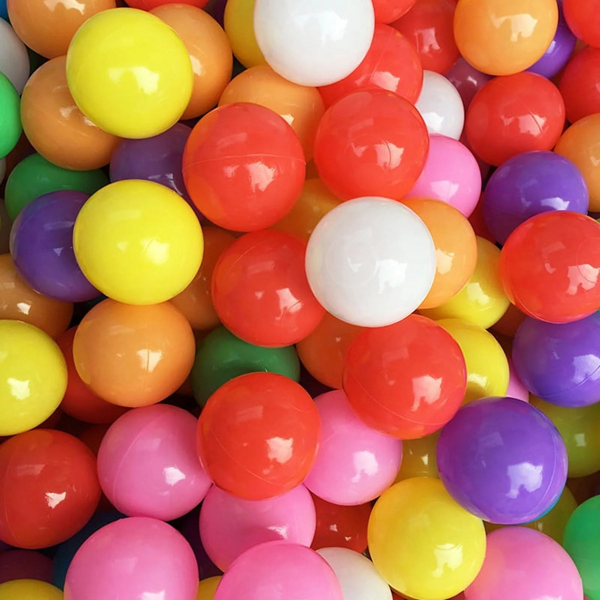 50pcs Colorful Plastic Ball Pit Balls Crush Proof Ocean Ball P6110