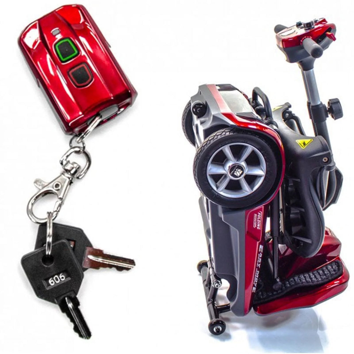 Burgundy Red Automatic Folding Mobility Scooter K137157