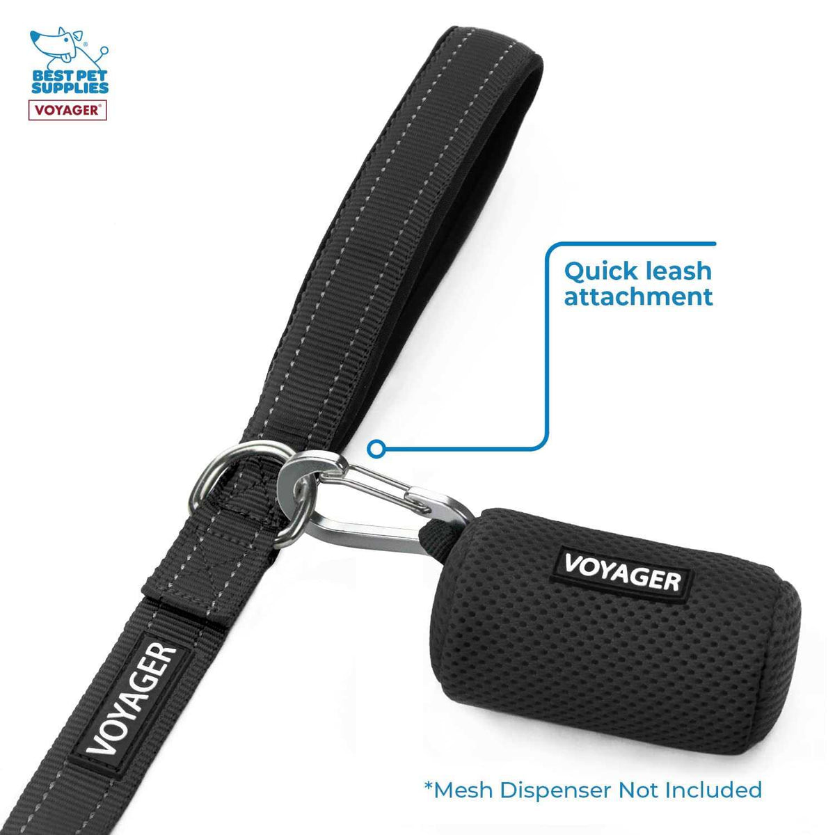 Reflective Dog Leash with Neoprene Handle, 5ft L10747