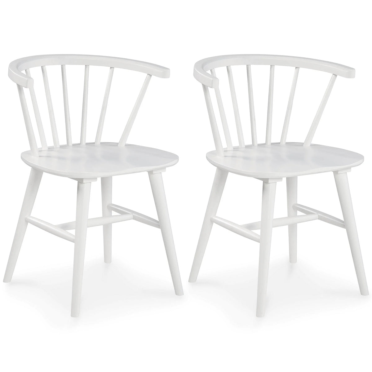 White Spindle Back Dining Chair Set of 2 T6299