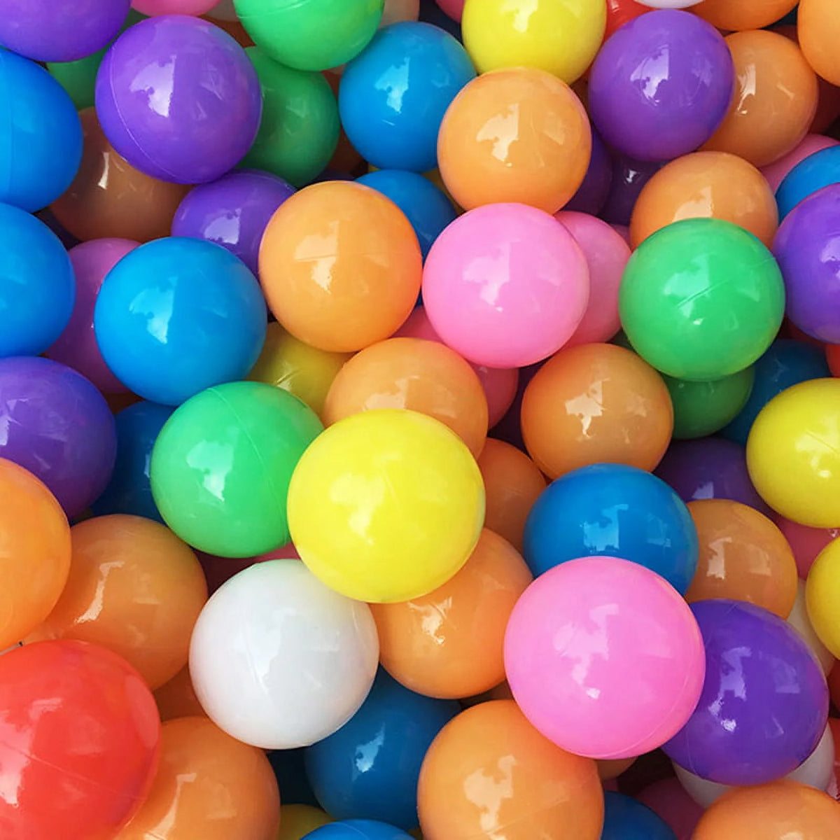 50pcs Colorful Plastic Ball Pit Balls Crush Proof Ocean Ball P6110