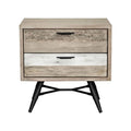 2 Drawer Acacia Wood Nightstand S375680