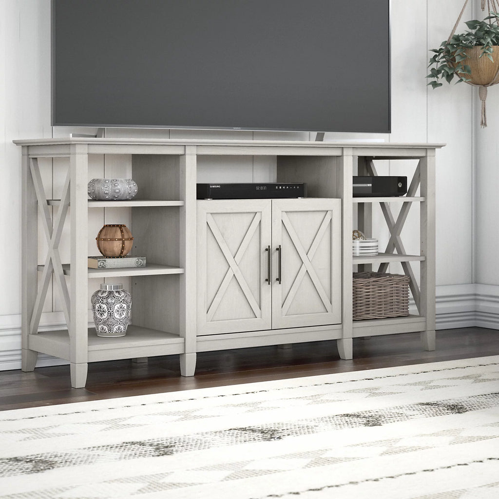 Linen White Oak Tall TV Stand for 65 Inch TV C577816