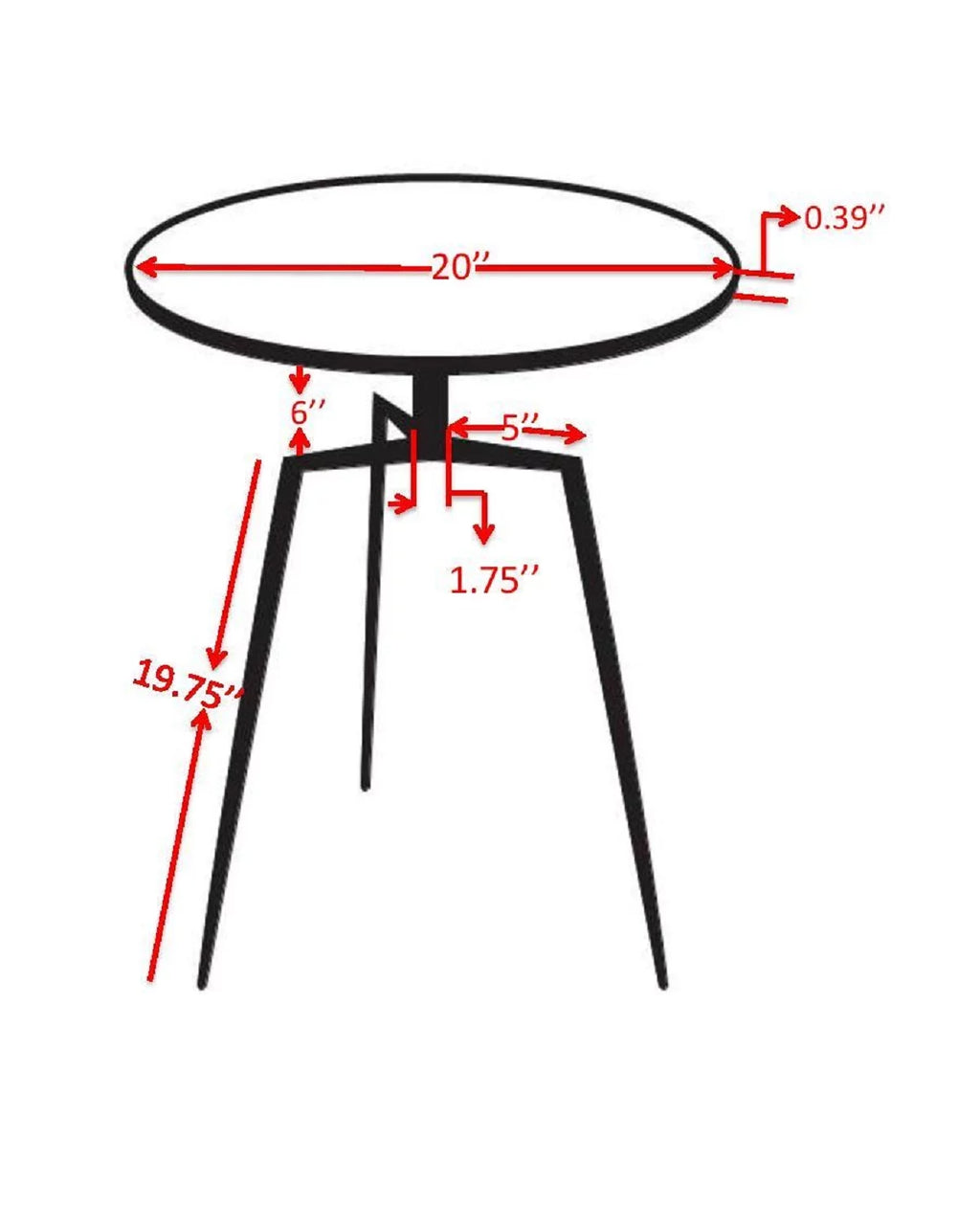 Side Table 20 x 20 x 26 in. Z260932