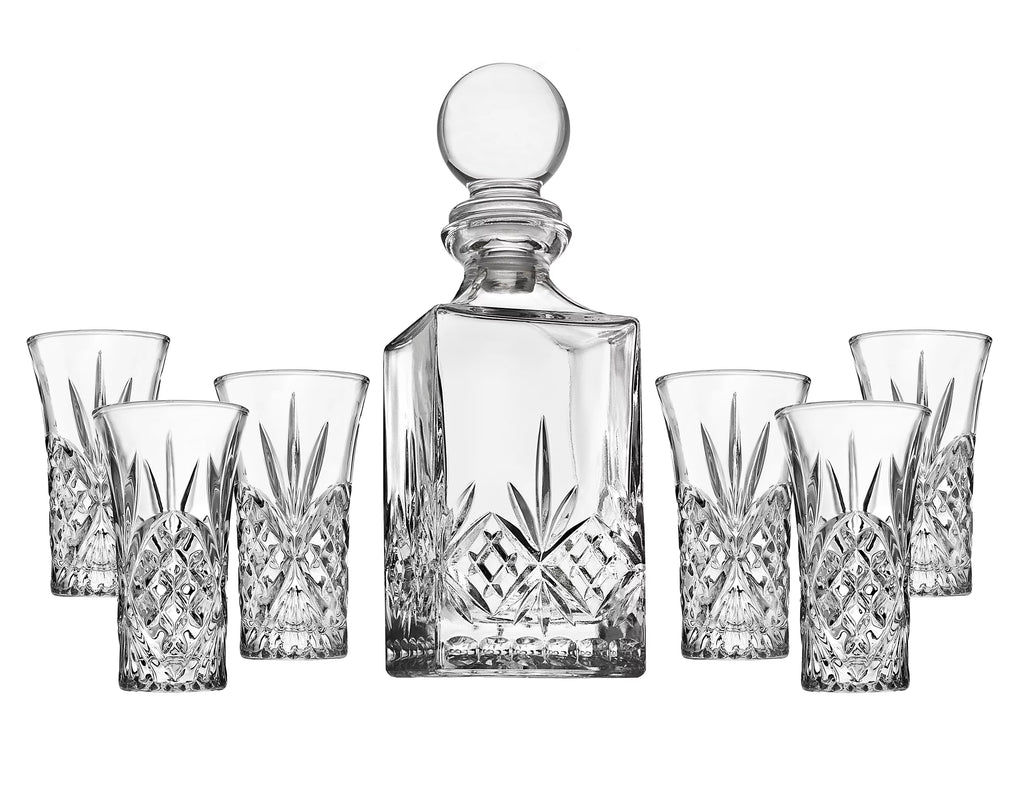7 Piece Spirits Decanter & Shot Glass Set P8621