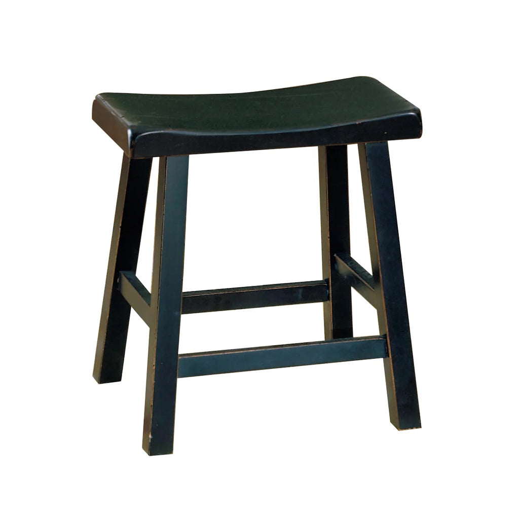 Black Set Of 2 Wooden Counter Height Stool L991