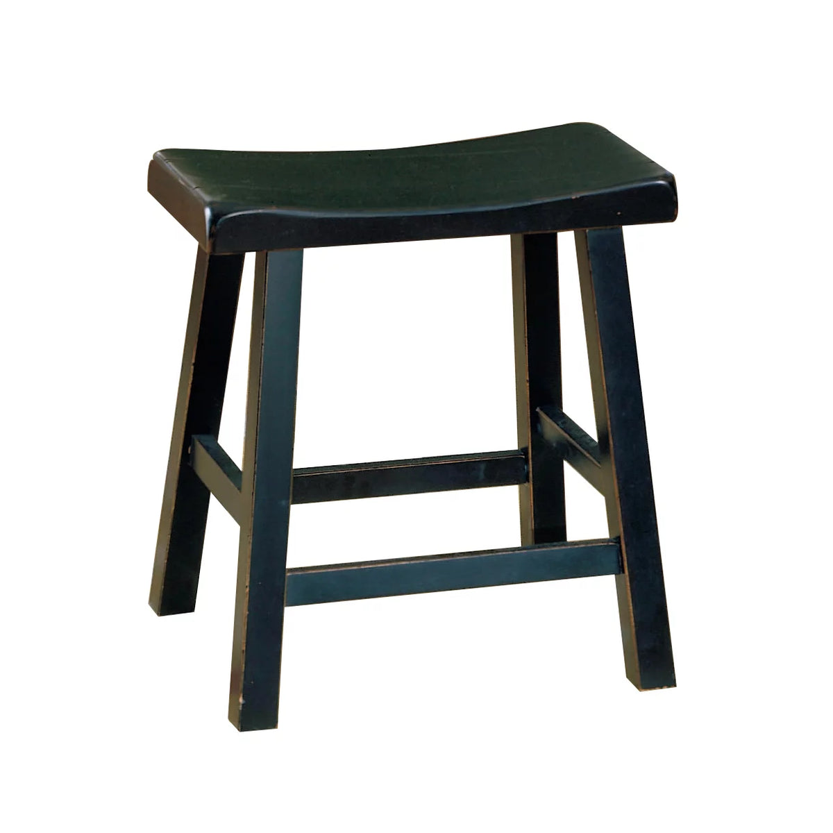 Black Set Of 2 Wooden Counter Height Stool L991