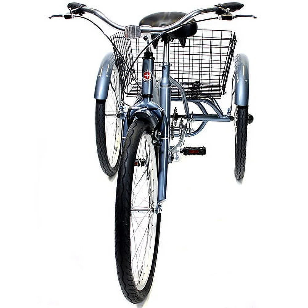 24" Adult Tricycle with Rear Storage Basket K1799